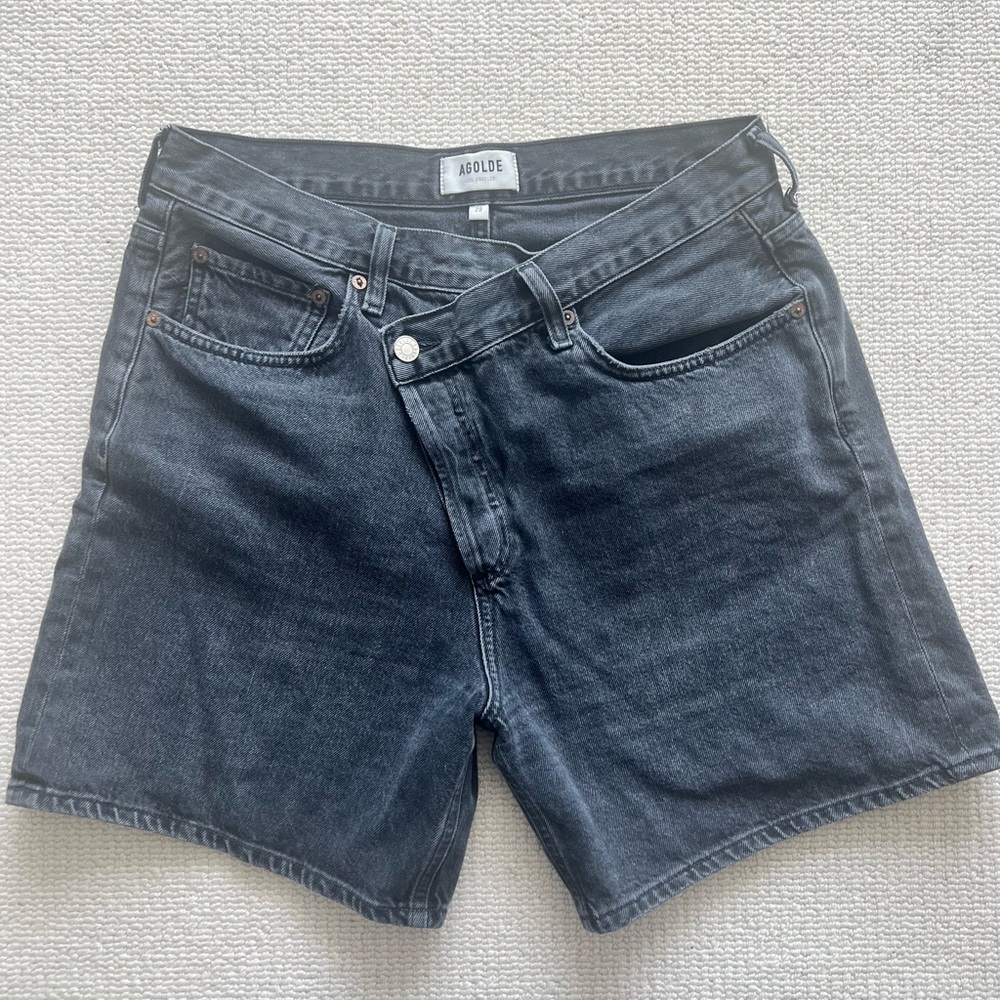 Agolde Women's Jean Shorts - Dark Gray